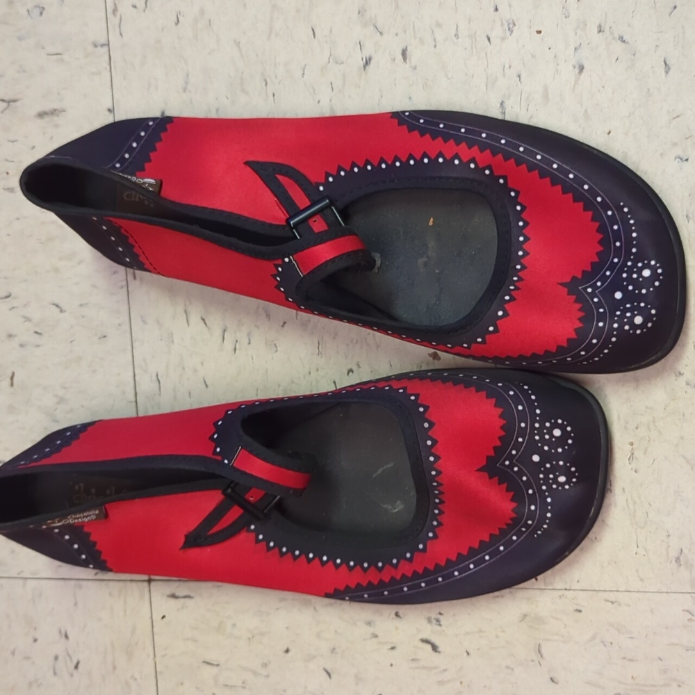 Red and black stylish shoe size11